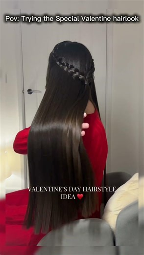 Heart Braid Tutorial 💖 Easy & Cute! Try #HeartBraid #ValentinesHair #EasyHairstyle #HairTok #DIYHair