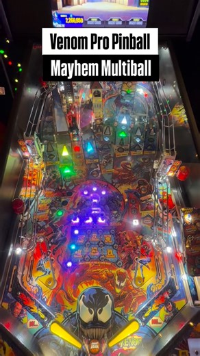 Arcade Gaming Central on Instagram: "Playing venom pro pinball from @sternpinball. Released in 2023, designed by Brian Eddy. Playing at @phasethreebrew in lake Zurich, IL. #venom @marvel #arcadegames #brewery"