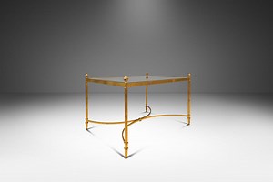 Mid-century Modern Hollywood Regency End Table / Coffee Table in Brass W/ Glass Top After Maison Bagues, C. 1970's - Etsy