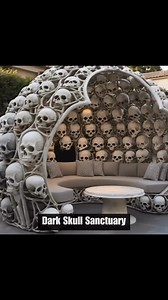 Garden meetings just got… intense 😌💀 #DarkAesthetic #AltStyle #GothGarden #StatementDesign #DarkVibes | Dark Skull Sanctuary