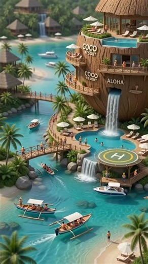🥥 Welcome to the world’s most exclusive tropical getaway. #viral#aivideo#youtubeshorts#follow