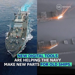 Additive manufacturing can rapidly respond to create custom or specialized parts. That makes it a perfect solution for ships at sea. https://invent.ge/2L7DjXu | GE