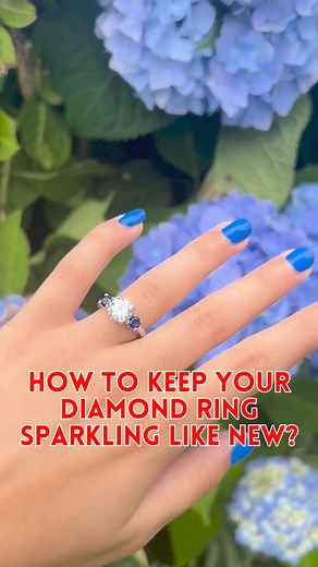 How to Keep Your Diamond Ring Sparkling Like New Diamonds are not only a symbol of love and commitment, but they are also one of the most stunning gems in the world. If you're lucky enough to own an engagement ring, ensuring it stays as brilliant as the day you first wore it should be a top priority. Over time, oil, dirt, and grime can dull your diamond's natural sparkle, but with proper care, your engagement ring will continue to shine as brightly as your love. 1. Clean Your Ring Regularly To m
