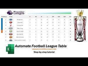 Automate Live Football League Table Updates with Excel Formulas & Macros