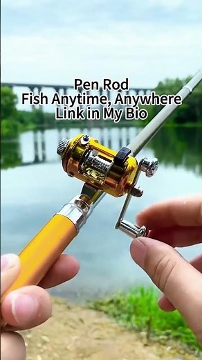 Pen Fishing Rod in Action 🎣✒️ | Portable Fishing Gear #reeffun