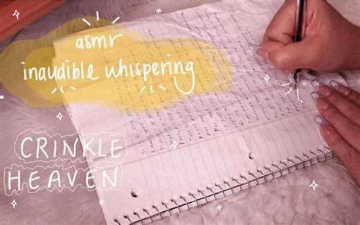 Destiny Whispers 助眠 听不清的轻语，在皱巴巴的笔记本上写字