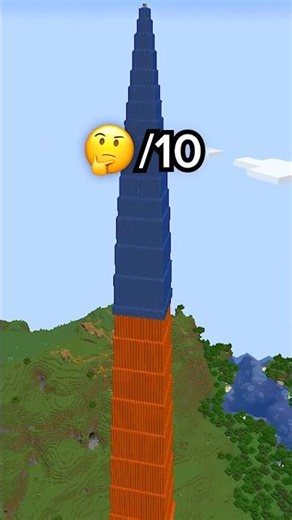 Minecraft BIGGEST Cobblestone Tower HACK 🤯