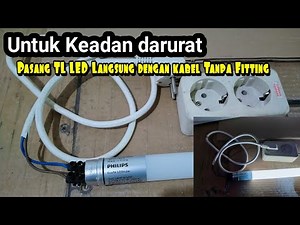 How to install a TL LED lamp without a fitting and TL lampshade, just with a cable