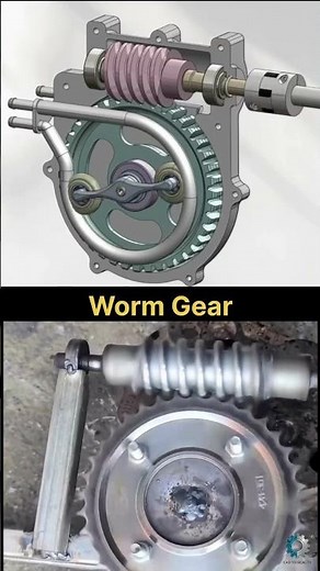 How a Worm Gear Actually Works! ⚙️ (3D vs. Real) #shorts