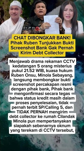 CHAT DIBONGKAR BANK! Pihak Ruben Tunjukkan Bukti Screenshot Bank Gak Pernah Kirim Debt Collector