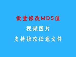 批量修改视频MD5，支持视频图片任意文件修改。