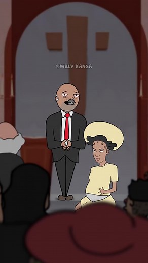 Animated Church Scene Featuring Pastor and Ceremony