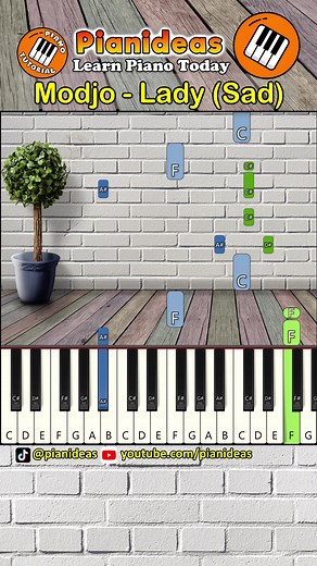 Sad Piano Tutorial for Modjo's Lady (Hear Me Tonight)