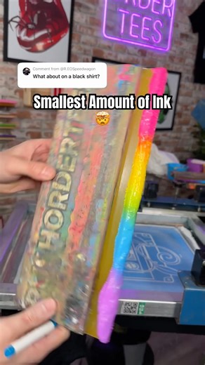 Screen Printing with the SMALLEST Amount of Ink on a Black T-Shirt! 🤏🖤