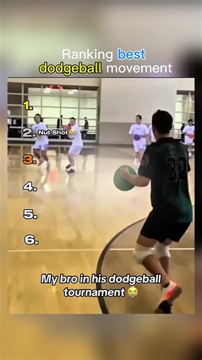 Ranking best dodgeball movement🤣#ranking #movement #dodgeball #funny #trend