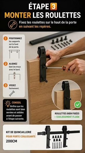 Comment installer une porte coulissante ? 🚪 Le guide facile en 5 étapes ! #PorteCoulissante #diy