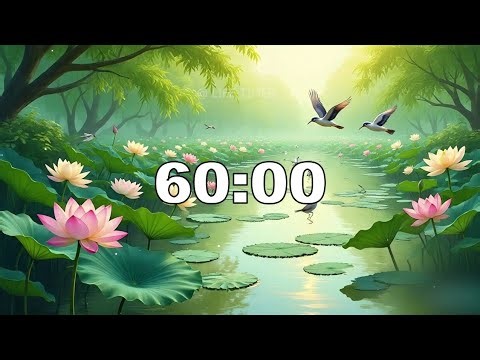 60 Minutes Lake View Countdown | Relaxing Music Timer ⏰🌊 #relaxingtimer