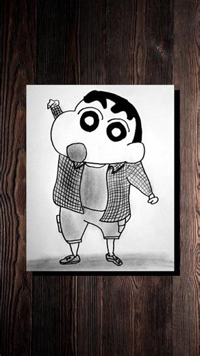 Final Shinchan Drawing Reveal | Full Pencil Sketch Tutorial #drawing #shorts #art
