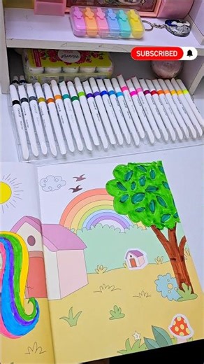 Unicorn Colouring Time ✨ | #creative #satisfying #diy #babifreitas #birdtrend #Shorts