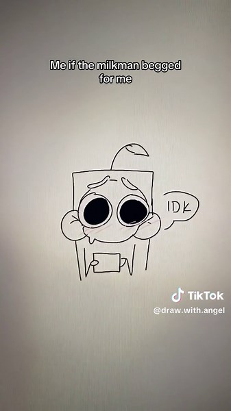 Unique Drawing of a Milkman Begging to Save a Cow