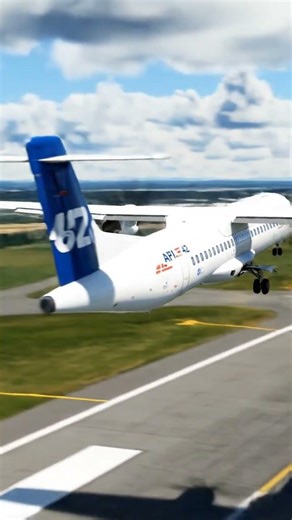 atr 42 flying and landing 🛬