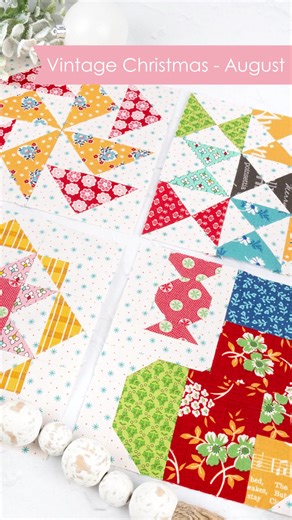🎁Quick overview of the August blocks coming your way for the Vintage Christmas QAL featuring (@beelori1) Lori Holt's Vintage Christmas Pattern! I can't wait to show you how I sewed each one! Which one are you most excited about? #KimberlyJolly #FatQuarterShop #Sewing #Quilting #QuiltersofTikTok #VintageChristmasQAL #BeeLori1 #BeeInMyBonnet #LoriHoltFabric #BeeInMyBonnetCo #LoriHolt #RileyBlakeDesigns ⁠#LoriHoltQuilt #LoriHoltCrossStitch | Fat Quarter Shop