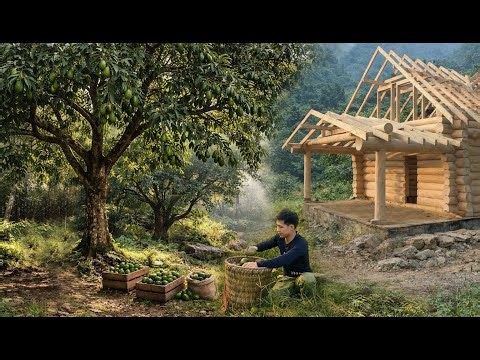 2 Year in forest ,Harvesting avocados fruit to maket sell, buy food for elderly people living alone