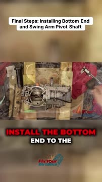 Get ready to elevate your dirt bike maintenance skills with expert insights on one of the most crucial steps in reassembling your ride! This informative video takes you through the precise process of installing the bottom end to the frame, ensuring your motorcycle runs smoothly and efficiently. Learn how to properly secure the mounting bolts and efficiently install the swing arm pivot shaft after replacing the bearings. With tips on reassembling the external shift mechanism and checking your tra