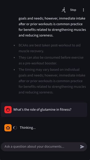 📍🇩🇿 Yocto place on Instagram: "Hi everyone! 👋 I tried building a simple local RAG AI agent—entirely offline, running on my own machine! 🖥️ It loads my personal PDFs (fitness & supplement research in this case), embeds them locally using Ollama’s nomic-embed-text, stores them in a FAISS vector database, and answers questions using Phi-3 Mini—all through a clean Streamlit UI. No data leaves my computer. No cloud APIs. Just open-source tools working together to make my documents actually usefu