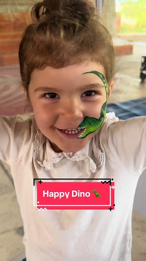 This Dino might just steal your heart 🥹🦖#facepainter #event #dinosaurfacepaint #cute #fyp
