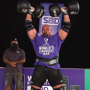 Brian Shaw chucking giant circus dumbbells like they're nothing... 🤯🤯 | SBD World’s Strongest Man