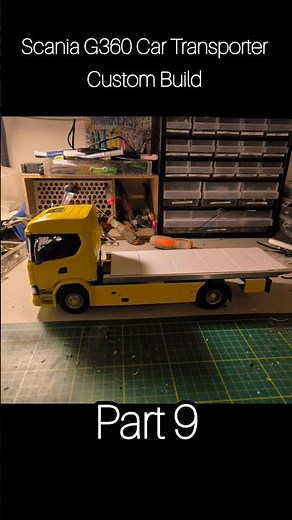 Creating an 1:25 scale Scania Car Hauler! #shorts #diy