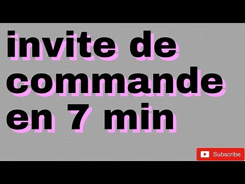 Les bases de l'invite de commande windows en 7 min