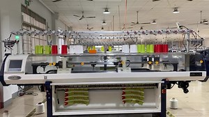 Fully Jacquard Computerized Flat Knitting Neck and Cuff Machine