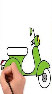 How to Draw and Color a Motorcycle 🏍️ | Easy Drawing for Kids & Beginners #youtubekids #art