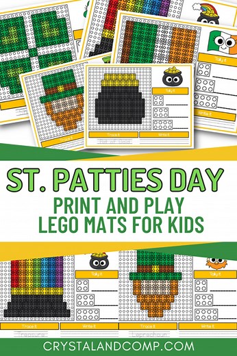 St. Patricks Day Printable Lego Builds