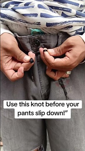 Genius Knot Hack to Fix Loose Pants Instantly!