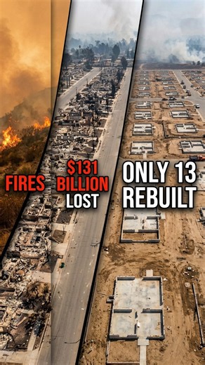 16,000 structures destroyed, almost none rebuilt #wildfire #la #disaster