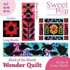 BOM Block of the month wonder quilt Sashing and Borders
