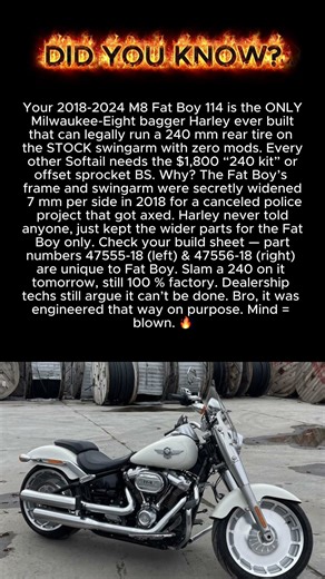 Your 2018 2024 M8 Fat Boy 114 is the ONLY Milwauke