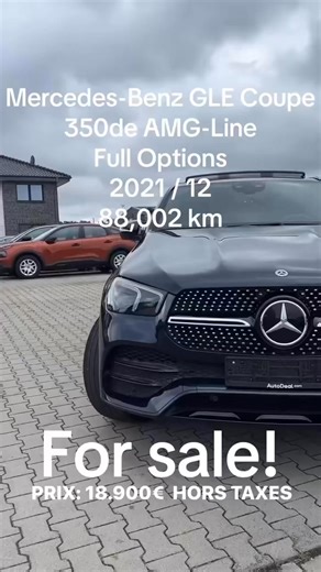 169K views · 1K reactions | PRIX: 18.900€ HT Mercedes-Benz oLe 350 de AXE Coupé *3 x AMG Line *Entièrement équipé ! Voiture de sport / Coupé Première mise en circulation 12/2021 88 002 km Hybride (diesel/électrique), Hybride rechargeable 235 kW (320 ch) Automatique | Center Auto | Facebook