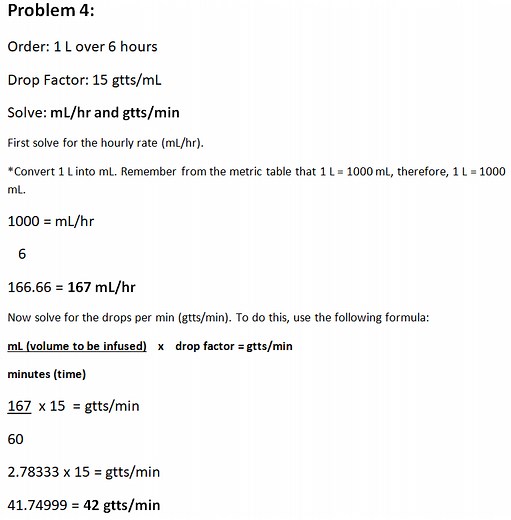 IV Flow Hourly Rate mL/hr Dosage Calculations Practice Problems
