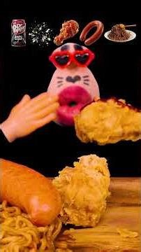 Fried Chicken & Kielbasa with 4 Sauces 🍗🌭머스터드·케찹·불닭마요·불닭소스#Mukbang #ASMR #치킨먹방 #킬바사 #food