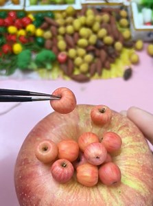 2.1M views · 36K reactions | Miniature Realistic Looking Apples Clay Tutorial ✨ | DEEPFLAME | Facebook