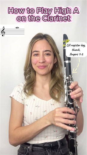 🎶How to Play High A on the Clarinet #clarinet #howtoplayclarinet #shorts