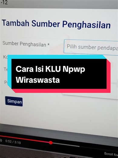 Cara Isi KLU NPWP untuk Wiraswasta dengan Mudah