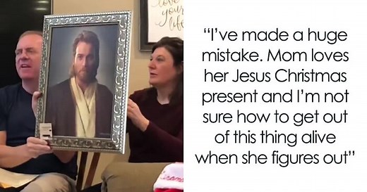 Guy Gives Mormon Parents Obi-Wan Kenobi Portrait, Mom Hangs It, Thinking It’s Jesus Christ