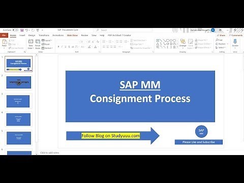 Consignment Procurement and Pipeline process in SAP MM