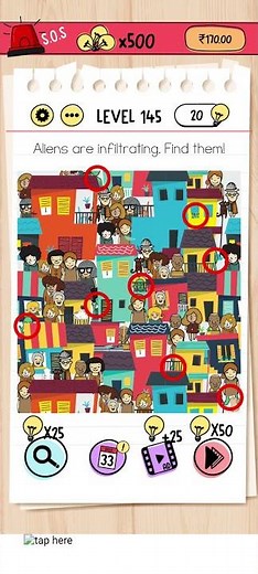 Brain Test level 145 - Aliens Are infiltrating. Find Them!