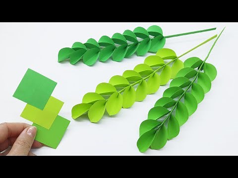 🌿 Easy Paper Leaf Craft Tutorial | How to make Leaves of Paper